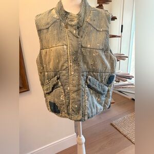 Magnolia Pearl Blue Quilted Denim Vest